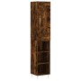 Aparador de madera contrachapada roble ahumado 34,5x34x180 cm de vidaXL, Aparadores - Ref: Foro24-3200318, Precio: 84,81 €, D...