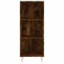 Aparador de madera contrachapada roble ahumado 34,5x34x180 cm de vidaXL, Aparadores - Ref: Foro24-3200318, Precio: 84,81 €, D...