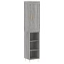 Aparador alto madera contrachapada gris Sonoma 34,5x34x180 cm de vidaXL, Aparadores - Ref: Foro24-3200319, Precio: 86,99 €, D...