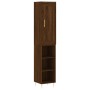 Aparador alto madera contrachapada roble marrón 34,5x34x180 cm de vidaXL, Aparadores - Ref: Foro24-3200320, Precio: 86,99 €, ...