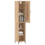 Aparador de madera contrachapada roble Sonoma 34,5x34x180 cm de vidaXL, Aparadores - Ref: Foro24-3200324, Precio: 86,81 €, De...