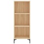 Aparador de madera contrachapada roble Sonoma 34,5x34x180 cm de vidaXL, Aparadores - Ref: Foro24-3200324, Precio: 86,81 €, De...