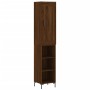 Aparador alto madera contrachapada roble marrón 34,5x34x180 cm de vidaXL, Aparadores - Ref: Foro24-3200328, Precio: 92,78 €, ...