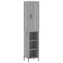 Aparador alto madera contrachapada gris Sonoma 34,5x34x180 cm de vidaXL, Aparadores - Ref: Foro24-3200335, Precio: 93,12 €, D...