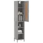 Aparador alto madera contrachapada gris Sonoma 34,5x34x180 cm de vidaXL, Aparadores - Ref: Foro24-3200335, Precio: 93,12 €, D...