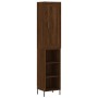 Aparador alto madera contrachapada roble marrón 34,5x34x180 cm de vidaXL, Aparadores - Ref: Foro24-3200336, Precio: 94,99 €, ...