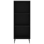 Aparador de madera contrachapada negro 34,5x34x180 cm de vidaXL, Aparadores - Ref: Foro24-3200338, Precio: 91,78 €, Descuento: %