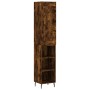 Smoked oak plywood sideboard 34.5x34x180 cm by vidaXL, Sideboards - Ref: Foro24-3200342, Price: 90,15 €, Discount: %