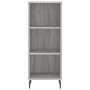 Aparador alto madera contrachapada gris Sonoma 34,5x34x180 cm de vidaXL, Aparadores - Ref: Foro24-3200343, Precio: 92,99 €, D...