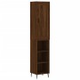 Aparador alto madera contrachapada roble marrón 34,5x34x180 cm de vidaXL, Aparadores - Ref: Foro24-3200344, Precio: 93,42 €, ...