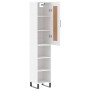 Tall white plywood highboard 34.5x34x180 cm by vidaXL, Sideboards - Ref: Foro24-3200345, Price: 90,99 €, Discount: %