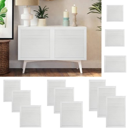 Wardrobe door with white pine wood slats 61.5x59.4 cm by vidaXL, cabinet doors - Ref: Foro24-151157, Price: 39,01 €, Discount: %