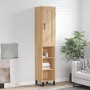 Aparador de madera contrachapada roble Sonoma 34,5x34x180 cm de vidaXL, Aparadores - Ref: Foro24-3200348, Precio: 86,94 €, De...