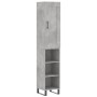 Aparador de madera contrachapada gris hormigón 34,5x34x180 cm de vidaXL, Aparadores - Ref: Foro24-3200349, Precio: 88,99 €, D...