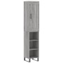 Aparador alto madera contrachapada gris Sonoma 34,5x34x180 cm de vidaXL, Aparadores - Ref: Foro24-3200351, Precio: 90,99 €, D...