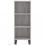 Aparador alto madera contrachapada gris Sonoma 34,5x34x180 cm de vidaXL, Aparadores - Ref: Foro24-3200351, Precio: 90,99 €, D...