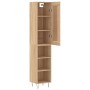 Aparador de madera contrachapada roble Sonoma 34,5x34x180 cm de vidaXL, Aparadores - Ref: Foro24-3200356, Precio: 80,73 €, De...