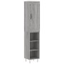 Aparador alto madera contrachapada gris Sonoma 34,5x34x180 cm de vidaXL, Aparadores - Ref: Foro24-3200359, Precio: 84,99 €, D...