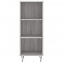 Aparador alto madera contrachapada gris Sonoma 34,5x34x180 cm de vidaXL, Aparadores - Ref: Foro24-3200359, Precio: 84,99 €, D...