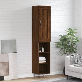 Tall brown oak plywood sideboard 34.5x34x180 cm by vidaXL, Sideboards - Ref: Foro24-3200360, Price: 84,99 €, Discount: %