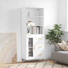 High glossy white plywood sideboard 69.5x34x180 cm by vidaXL, Sideboards - Ref: Foro24-3189487, Price: 147,99 €, Discount: %