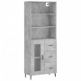 Concrete gray plywood tall sideboard 69.5x34x180 cm by vidaXL, Sideboards - Ref: Foro24-3189529, Price: 154,63 €, Discount: %