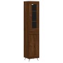 Aparador alto madera contrachapada roble marrón 34,5x34x180 cm de vidaXL, Aparadores - Ref: Foro24-3199472, Precio: 106,09 €,...