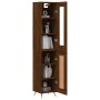 Tall oak brown plywood highboard 34.5x34x180 cm by vidaXL, Sideboards - Ref: Foro24-3199472, Price: 106,09 €, Discount: %