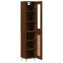 Tall oak brown plywood highboard 34.5x34x180 cm by vidaXL, Sideboards - Ref: Foro24-3199472, Price: 106,09 €, Discount: %