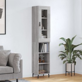 Aparador alto madera contrachapada gris Sonoma 34,5x34x180 cm de vidaXL, Aparadores - Ref: Foro24-3199383, Precio: 94,99 €, D...