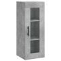 Aparador de madera contrachapada gris hormigón 34,5x34x180 cm de vidaXL, Aparadores - Ref: Foro24-3199389, Precio: 92,04 €, D...