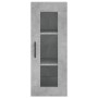 Aparador de madera contrachapada gris hormigón 34,5x34x180 cm de vidaXL, Aparadores - Ref: Foro24-3199389, Precio: 92,04 €, D...