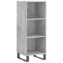 Aparador de madera contrachapada gris hormigón 34,5x34x180 cm de vidaXL, Aparadores - Ref: Foro24-3199389, Precio: 92,04 €, D...