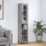 Aparador alto madera contrachapada gris Sonoma 34,5x34x180 cm de vidaXL, Aparadores - Ref: Foro24-3199391, Precio: 95,99 €, D...