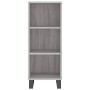 Aparador alto madera contrachapada gris Sonoma 34,5x34x180 cm de vidaXL, Aparadores - Ref: Foro24-3199391, Precio: 95,99 €, D...