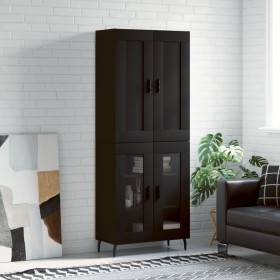 Aparador alto madera contrachapada negro 69,5x34x180 cm de vidaXL, Aparadores - Ref: Foro24-3199634, Precio: 167,99 €, Descue...