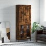 Tall smoked oak plywood highboard 69.5x34x180 cm by vidaXL, Sideboards - Ref: Foro24-3199638, Price: 175,58 €, Discount: %