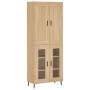 High oak-colored plywood sideboard 69.5x34x180 cm by vidaXL, Sideboards - Ref: Foro24-3199636, Price: 145,44 €, Discount: %