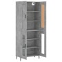 Aparador alto madera contrachapada gris hormigón 69,5x34x180 cm de vidaXL, Aparadores - Ref: Foro24-3199637, Precio: 145,25 €...