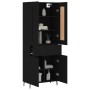 Aparador alto madera contrachapada negro 69,5x34x180 cm de vidaXL, Aparadores - Ref: Foro24-3199890, Precio: 177,99 €, Descue...