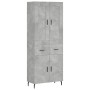 Hohes Sideboard Sperrholz grauer Beton 69,5x34x180 cm von vidaXL, Sideboards - Ref: Foro24-3199893, Preis: 154,49 €, Rabatt: %