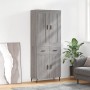 Aparador alto madera contrachapada gris sonoma 69,5x34x180 cm de vidaXL, Aparadores - Ref: Foro24-3199895, Precio: 151,58 €, ...