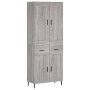 Aparador alto madera contrachapada gris sonoma 69,5x34x180 cm de vidaXL, Aparadores - Ref: Foro24-3199895, Precio: 151,58 €, ...