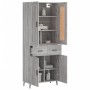 Aparador alto madera contrachapada gris sonoma 69,5x34x180 cm de vidaXL, Aparadores - Ref: Foro24-3199895, Precio: 151,58 €, ...