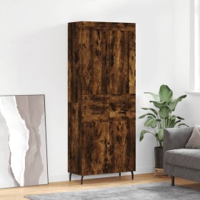 Aparador alto madera contrachapada roble ahumado 69,5x34x180 cm de vidaXL, Aparadores - Ref: Foro24-3199894, Precio: 163,27 €...