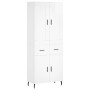 Aparador alto madera contrachapada blanco brillo 69,5x34x180 cm de vidaXL, Aparadores - Ref: Foro24-3199891, Precio: 162,99 €...