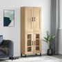 Aparador alto madera contrachapada color roble 69,5x34x180 cm de vidaXL, Aparadores - Ref: Foro24-3199644, Precio: 168,99 €, ...