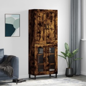 Tall smoked oak plywood highboard 69.5x34x180 cm by vidaXL, Sideboards - Ref: Foro24-3199646, Price: 149,99 €, Discount: %