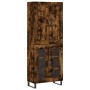 Tall smoked oak plywood highboard 69.5x34x180 cm by vidaXL, Sideboards - Ref: Foro24-3199646, Price: 149,27 €, Discount: %