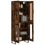 Tall smoked oak plywood highboard 69.5x34x180 cm by vidaXL, Sideboards - Ref: Foro24-3199646, Price: 149,27 €, Discount: %